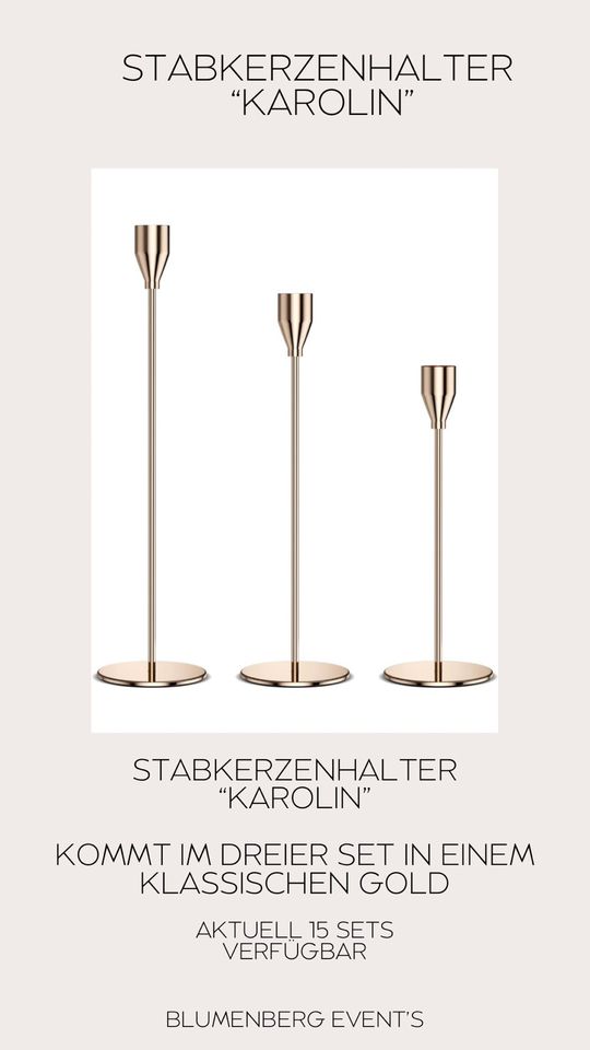 Kerzenständer | Kerzenhalter | Gold | Hochzeit | Mieten | Verleih in Hamminkeln