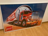 Coca Cola Bild im Rahmen Cola Truck mit Dose 102 cm x 71 cm Brandenburg - Großräschen Vorschau
