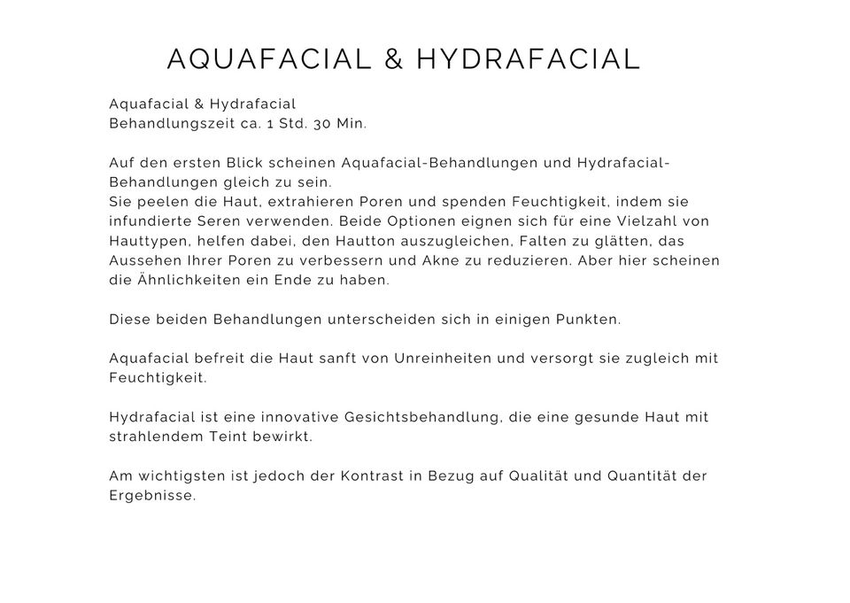 Hydrafacial Kosmetikbehandlung Braunschweig Wolfsburg Gifhorn in Meine
