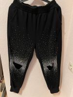 Jogginghose Freizeithose Leggins Glitzer Steine Schwarz Cut outs Nordrhein-Westfalen - Unna Vorschau