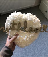 Schaumrosen Herz mit 3D Glitzer Schriftzug Hochzeit Valentinstag Berlin - Köpenick Vorschau