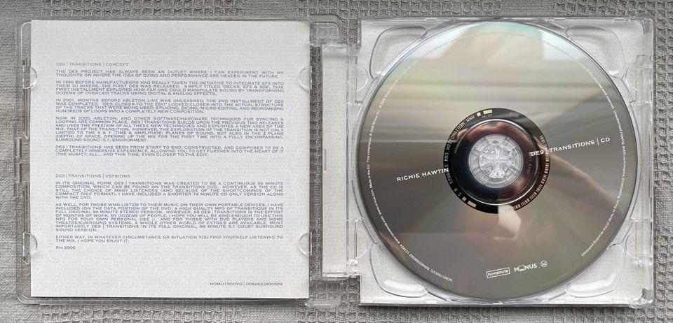 Richie Hawtin / DE9 Transitions / CD + DVD in Kehl