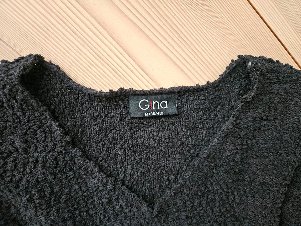 Strick pullover Gina benotti ernstings schwarz 38 40 chenille in Zeulenroda