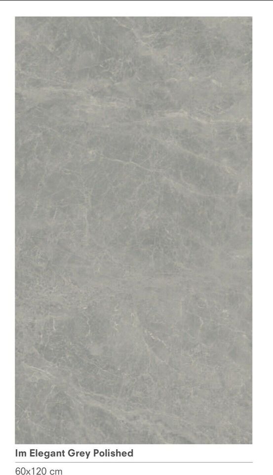 Feinsteinzeug Wand- und Bodenfliese Zement Grau matt 60 x 120 cm in Frechen