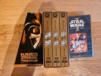 Star Wars Krieg der Sterne Trilogie VHS + Dunkle Bedrohung Bayern - Zusmarshausen Vorschau