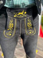 Bayrische Tracht Lederhose L 102 schwarz gelb Plattlerhose NEU Bayern - Nußdorf am Inn Vorschau