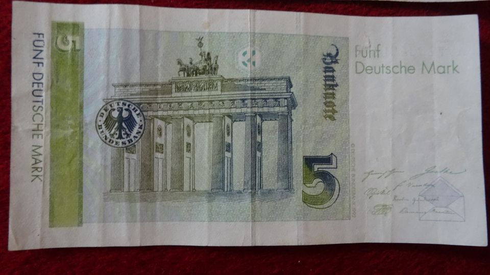 5,10, 20 DM Deutsche Bundesbank D Mark Geldschein Banknoten in Oranienburg