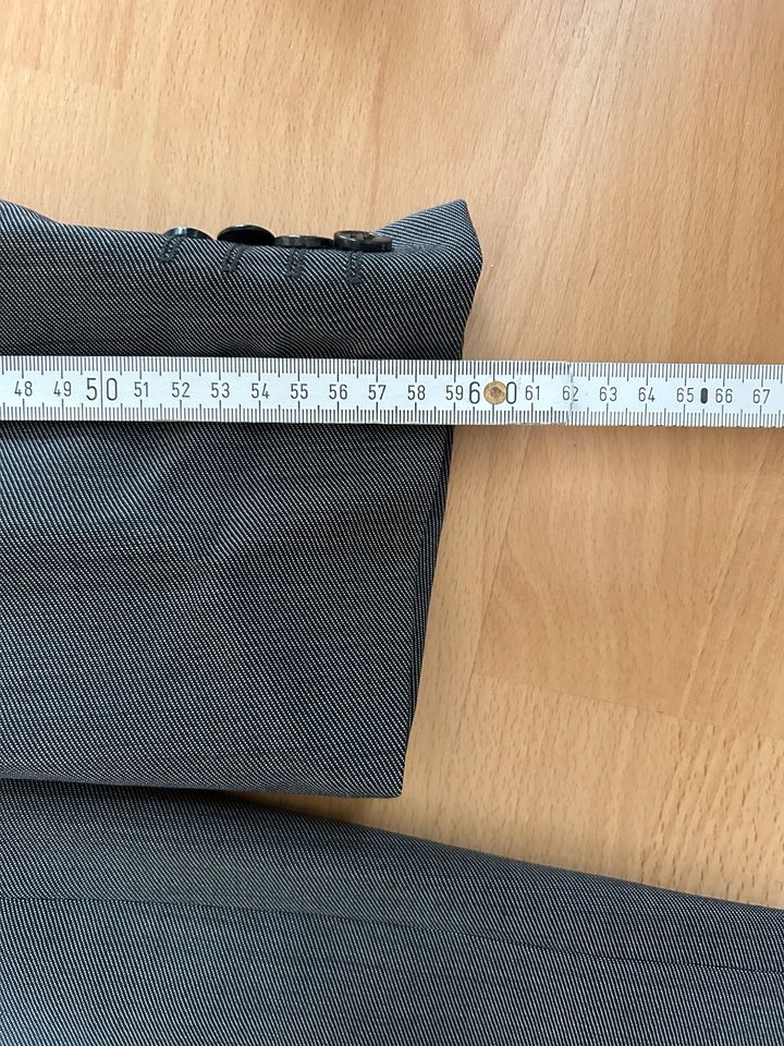 Zegna Hosen Anzug Jarkett Sakko Bundfalten 56 R grau Leinen in Rimbach