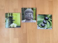 3 Glasbilder 20x20 cm: Buddha, Steine, Orchidee Bayern - Gersthofen Vorschau