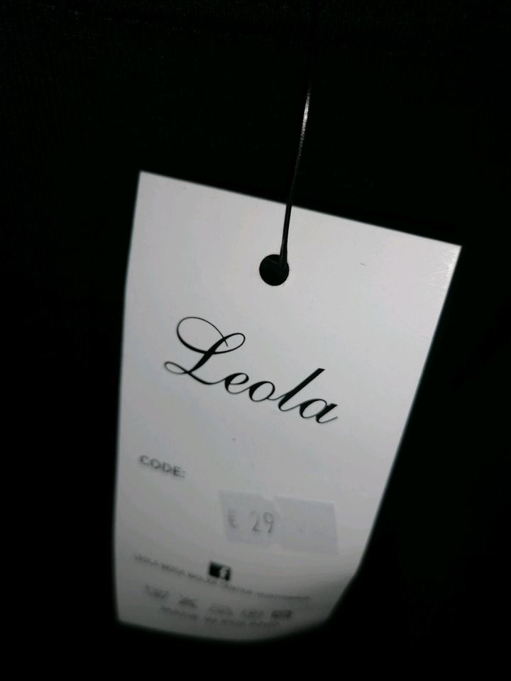 Leola Neckholder Strass Shirt Gr. L/XL schwarz silber in Weißenfels