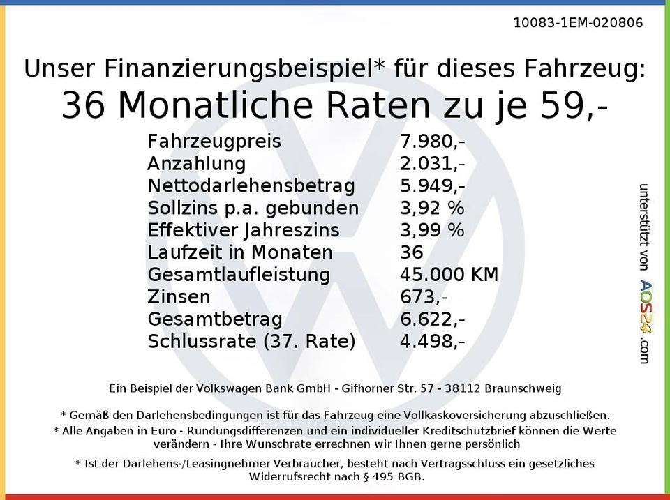 Volkswagen up! 1.0 MPI move Klima Bluetooth Tempomat in Emsdetten