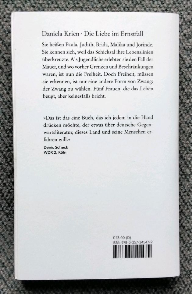 "Die Liebe im Ernstfall", Daniela Krien, Roman, Taschenbuch... in Türkheim