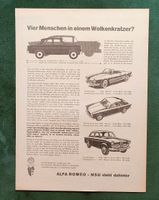 NSU Alfa Romeo Werbeanzeige 1958 Niedersachsen - Danndorf Vorschau