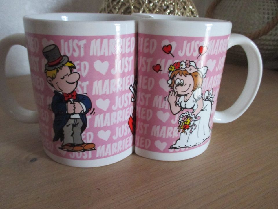 2 Kaffeebecher Just Married Hochzeit unbenutzt in Peine