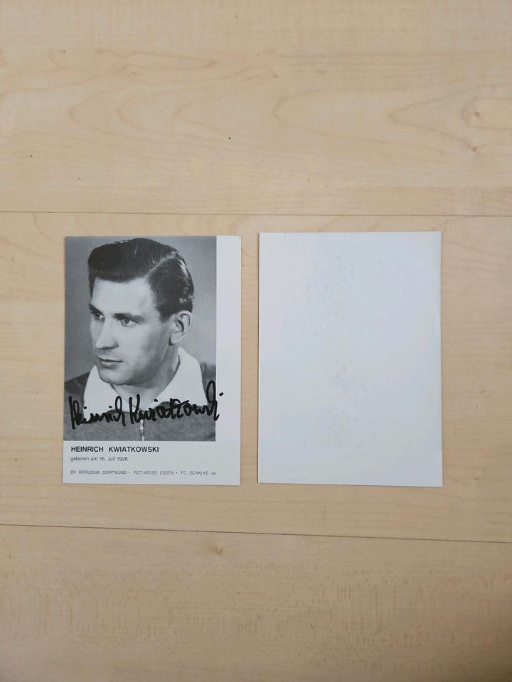 Autogrammkarte Heinrich Kwiatkowski Weltmeister  1954 in Wolmirstedt