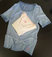 Zwei Oui Shirts mit Chiffoneinsatz 1 x blue, 1 x peach München - Ramersdorf-Perlach Vorschau