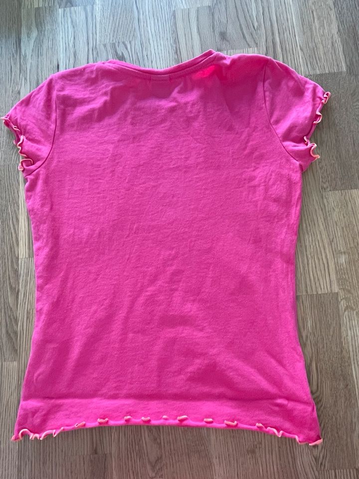 Shirt mit Herzen Farbe pink, von S.Oliver, Größe 134 in Hörselberg-Hainich