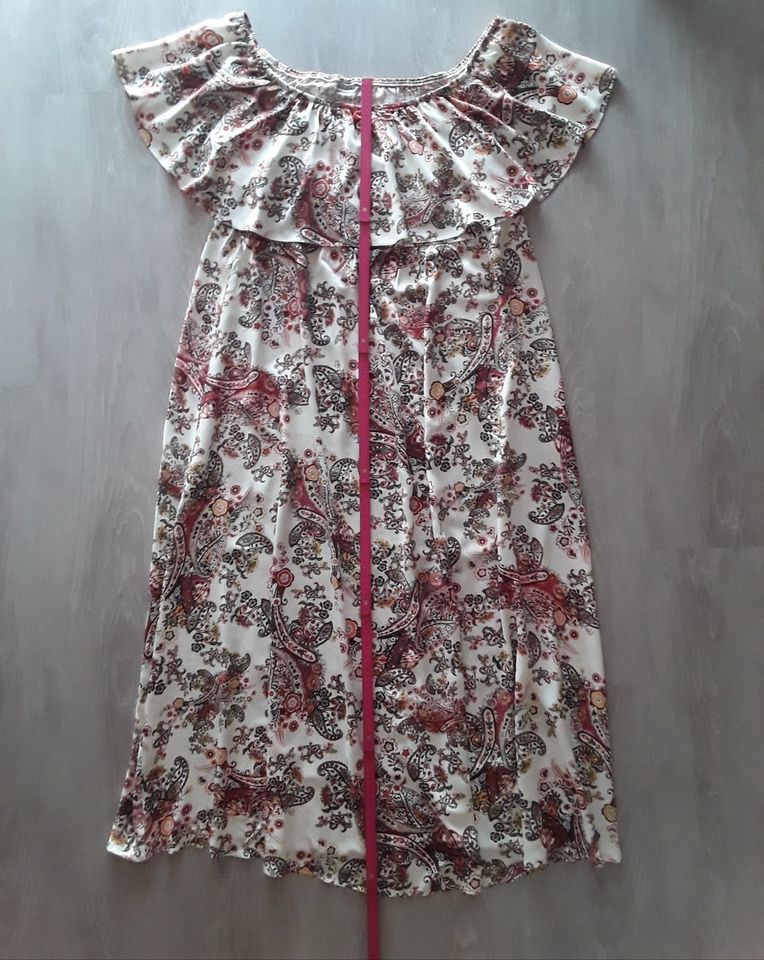 ☆NEU☆ Carmen-Kleid Off-Shoulder Maxi-Kleid Paisley-Muster Gr. 48 in Hemmingen