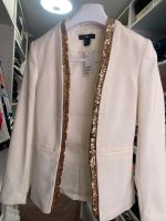 H&M Blazer 34 Pailletten Creme Gold Neu Hessen - Roßdorf Vorschau