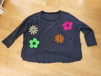 ITALY Pullover / Pulli / Sweatshirt grau, Blumen, Gr. XS-XL Hessen - Fritzlar Vorschau