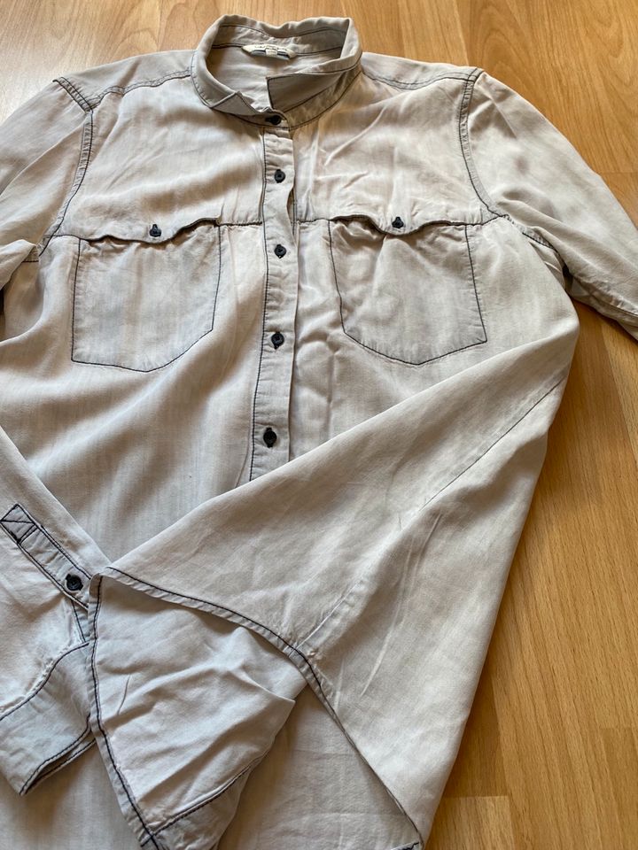 Calvin Klein XL Geknöpftes Hemd Bluse Shirt fließend langarm in Berlin