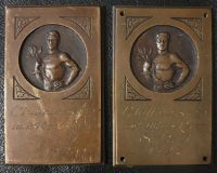 2 Bronzeplaketten Clubmeister 1932 Berlin - Spandau Vorschau