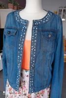 Jeansjacke Jeansweste Jacke blau mit Perlen Gr. 36 Nordrhein-Westfalen - Ibbenbüren Vorschau