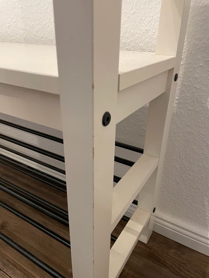 HEMNES Bank mit Schuhablage, weiß, 85x32x65 cm in Grefrath