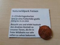 Gutschein Naturwildpark Freisen für 2 Kindertageskarten + Futter Saarland - Bous Vorschau