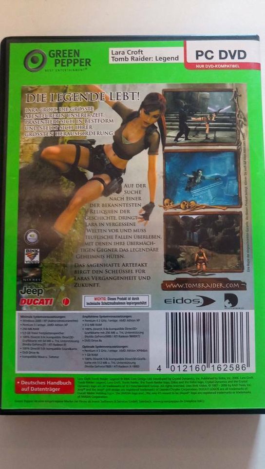 Tomb Raider Legend, PC Spiel, wie neu , Classic Edition Green Pep in Woltersdorf