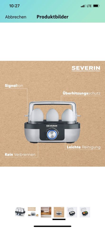 Severin Eierkocher EK3167 für 1-6 Eier neu und ovp MP 44,95€ in Wrist