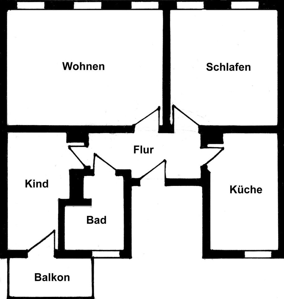 3-Zi.-Whg. mit Tageslichtbad u. Balkon zu vermieten in Roßwein