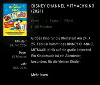 Disney-Karten für das Mitmachkino HEUTE Niedersachsen - Springe Vorschau