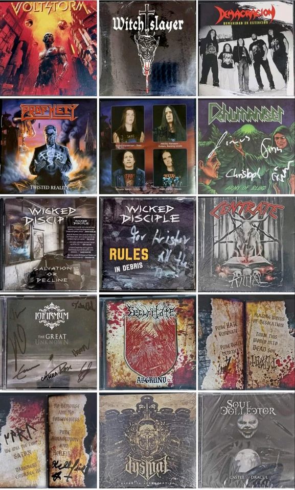 Heavy Thrash Death Black Metal CDs mit Autogrammen in Nordhorn