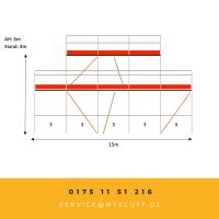 Giebelgerüst  90 qm (15x6m) - 3 m Feld Fassadengerüst Baugerüst G Niedersachsen - Lengede Vorschau