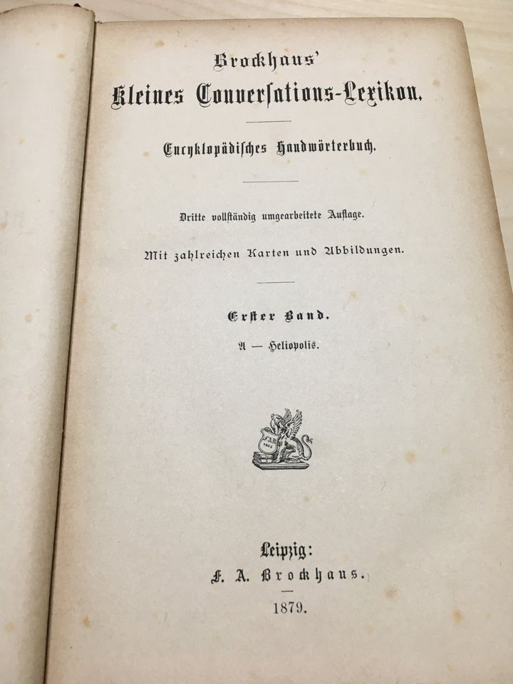 Brockhaus Kleines Conversations-Lexikon I.+II.Band 1879+1880 in Dresden