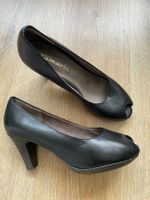 Tamaris Schwarze Peep-Toes Pumps Gr. 38 Leder Nordrhein-Westfalen - Krefeld Vorschau