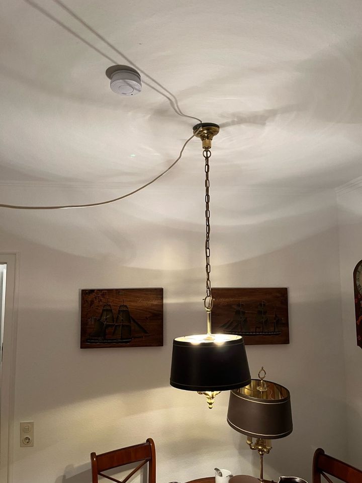 Stehlampe Messing schwarzer Lampenschirm mit Kupfer in Ronnenberg