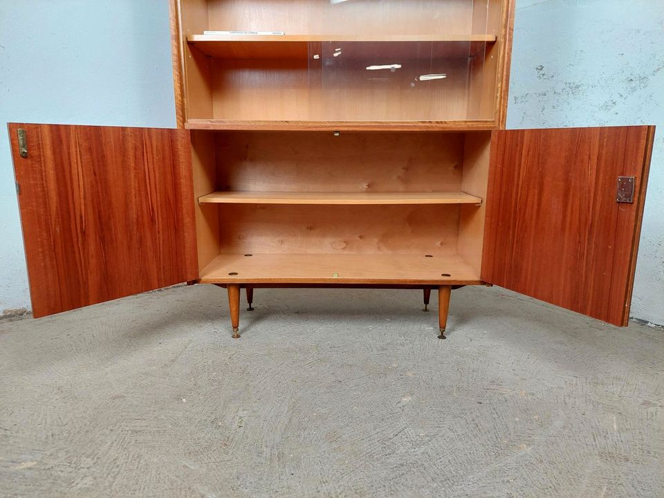 Vintage Highboard Holzschrank Kommode 60er 70er DDR Retro in Leipzig