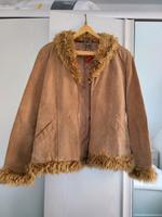 Damen Wildlederjacke Lederjacke  Gr. 40 braun Fellbesatz Thüringen - Zeulenroda Vorschau