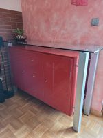 Kommode Sideboard in Rubin Rot mit Glasplatte Wandsbek - Hamburg Jenfeld Vorschau