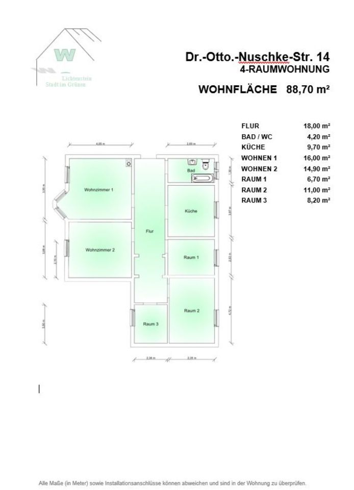 Schöne 5-Raum Wohnung im Altbau in Lichtenstein
