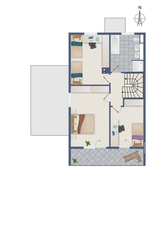 DOPPELHAUSHÄLFTE mit Dachstudio, Loggia und schönem Garten in ruhiger Lage KAUFEN in Neusäß