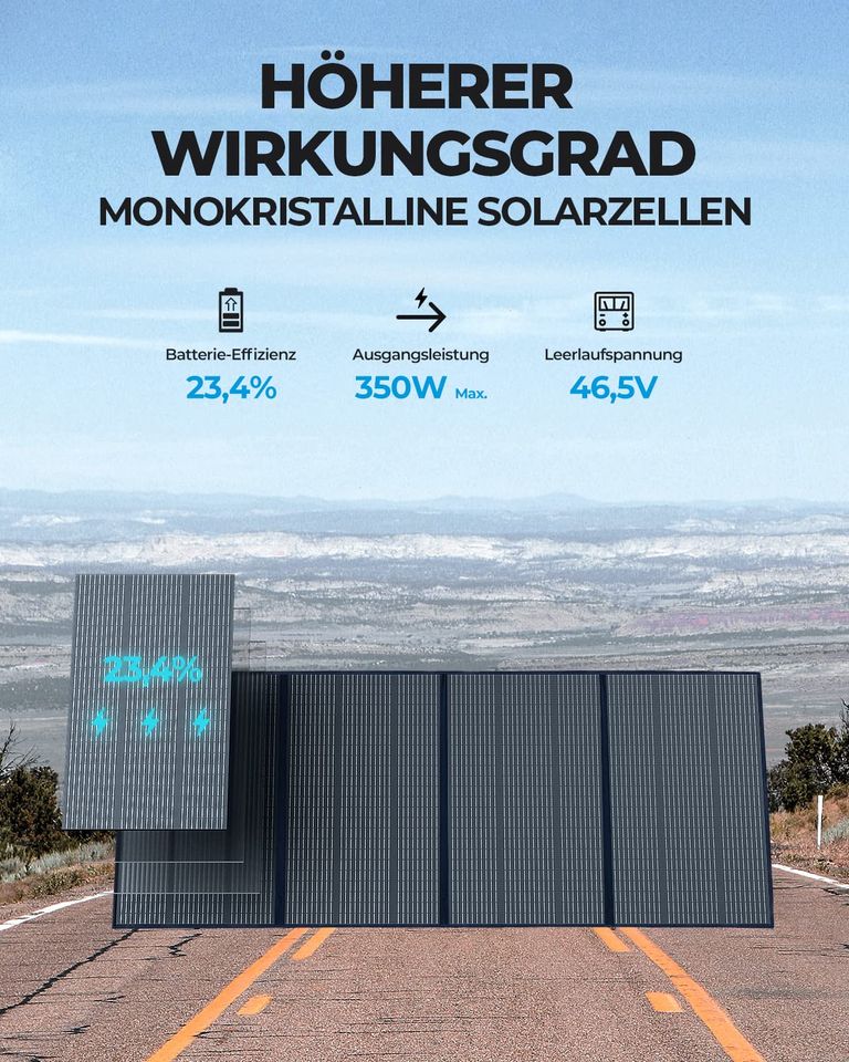 BLUETTI PV350 Solarpanel Faltbar | 350W für AC200MAX Powerstation in Barntrup