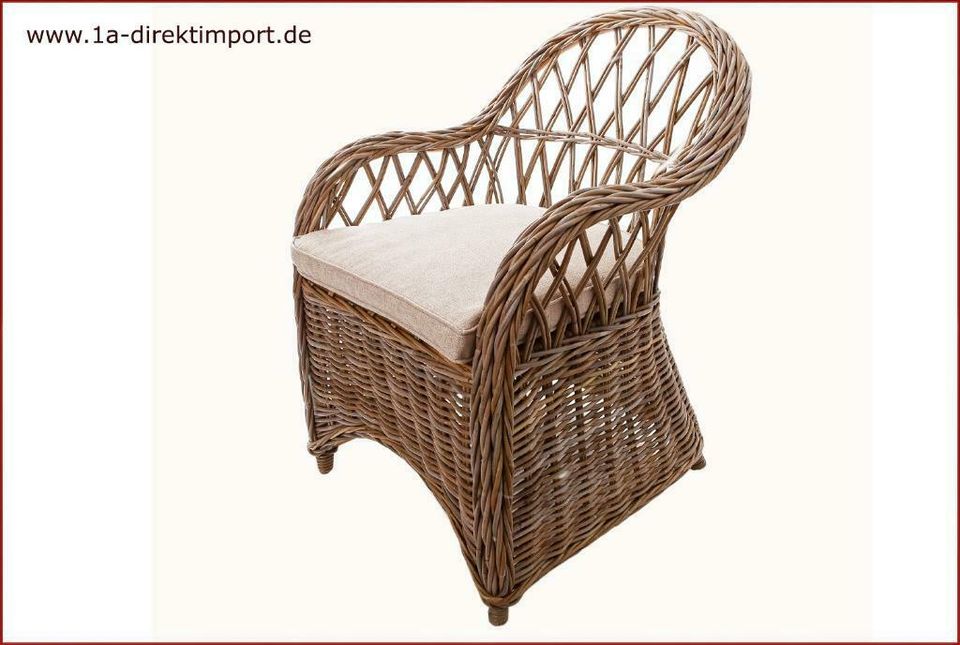 Rattansessel, tolle Sessel aus Natur-Rattan, mit Kissen, NEU in Dortmund