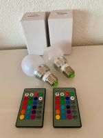 2 x MAGIC LIGHTING E27 dimmbare LED RGBW m. Fernbedienung Baden-Württemberg - Aichtal Vorschau