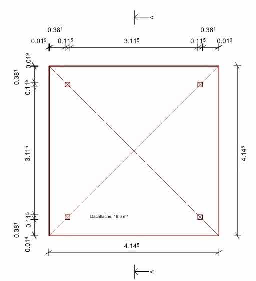 JODA Holzpavillon Monaco Typ 2 Größe 415x415 cm KDI UVP 2.399,99€ in Lauchringen