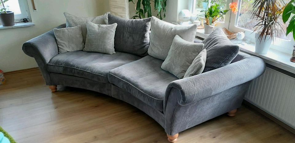 Bigsofa Sofa/Couch Cord grau LIV'IN Cadiz ️ in Hausen am Tann