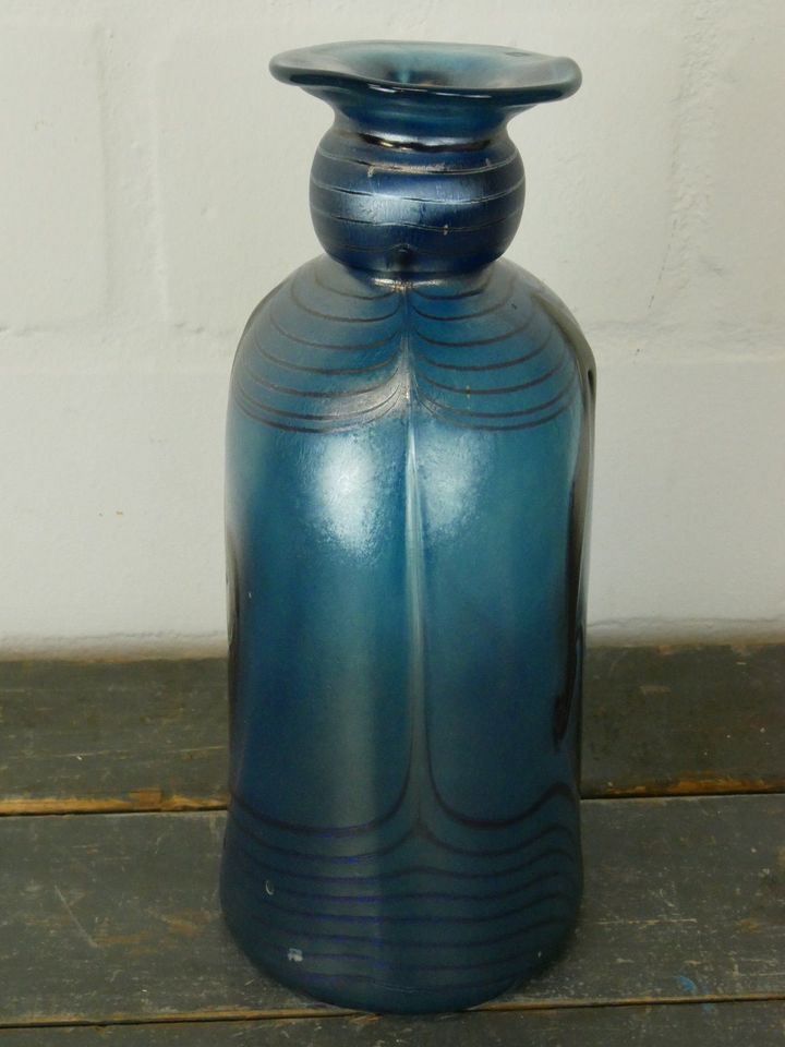 Eisch Vase - Blau/Schwarz/Lila - Glaskunst - 80er Vintage in Hiltrup