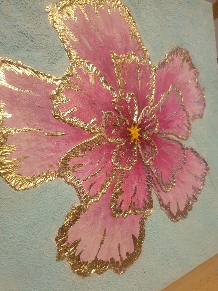 "Blume". Textur Bild,auf Acryl Hintergrund in Sulz